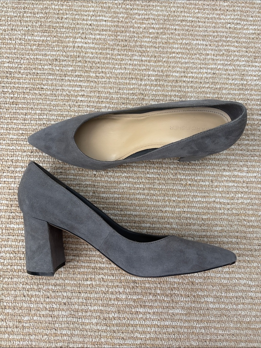 Marc Fisher Zala Grey Suede Pump
